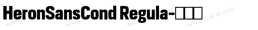 HeronSansCond Regula字体转换